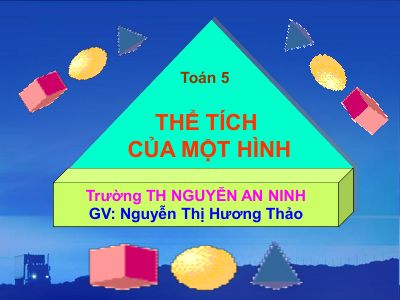 Thể tích của một hình