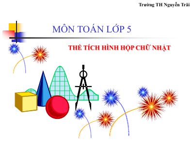 Thể tích hình hộp chữ nhật