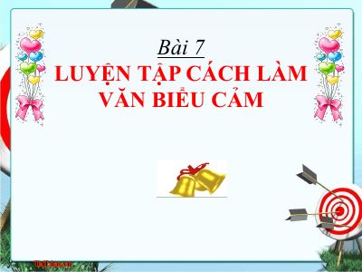 Luyện tập làm văn biểu cảm