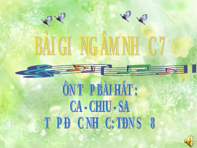 Bài giảng Âm nhạc 7 bài 7 Tập đọc nhạc TĐN số 8