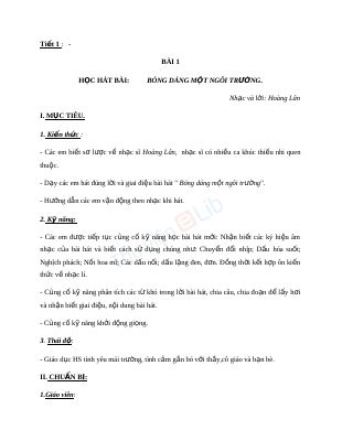 Trọn bộ giáo án Âm nhạc lớp 9 cả năm - GV TK Ngân