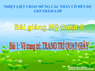Ôn tập mỹ thuật lớp 8