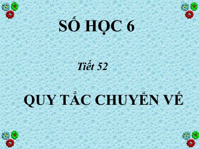 Quy tắc chuyển vế