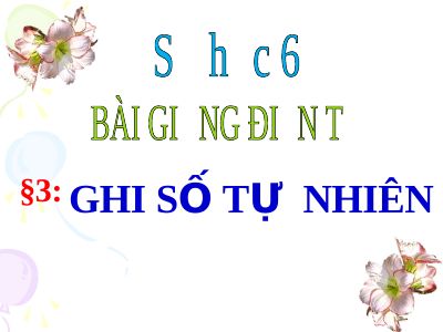 Ghi số tự nhiên
