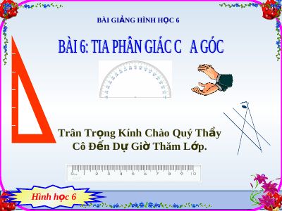Tia phân giác của góc
