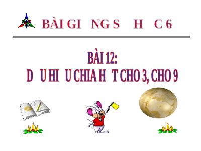 Dấu hiệu chia hết cho 3, cho 9