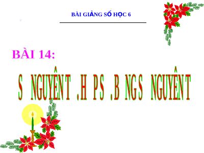 Số nguyên tố Hợp số Bảng số nguyên tố