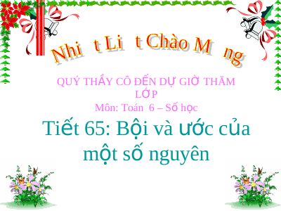 Bội và ước của một số nguyên