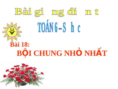 Bội chung nhỏ nhất