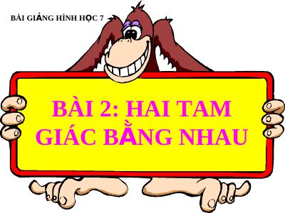 Hai tam giác bằng nhau