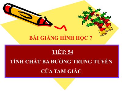 Tính chất ba đường trung trực của tam giác