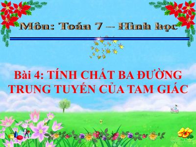 Tính chất ba đường trung tuyến của tam giác