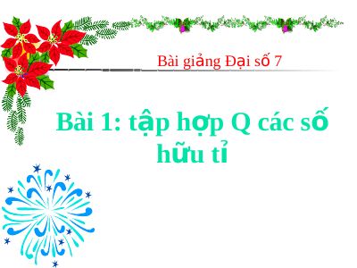 Tập hợp Q các số hữu tỉ