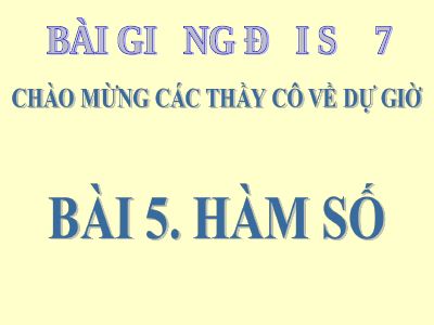 Hàm số