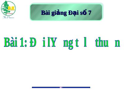 Đại lượng tỉ lệ thuận