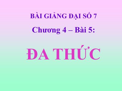 Đa thức