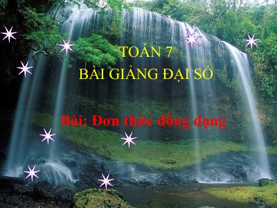 Đơn thức đồng dạng