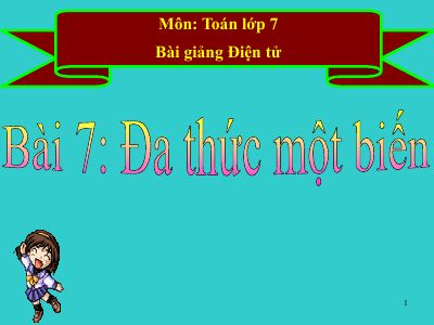 Đa thức một biến