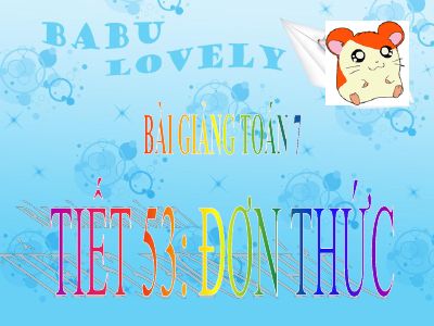 Đơn thức