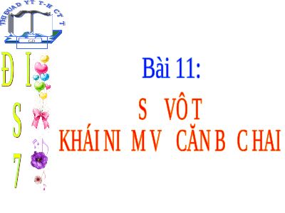Số vô tỉ Khái niệm về căn bậc hai