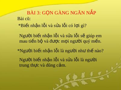 Bài giảng Đạo đức 2 bài 3 Gọn gàng, ngăn nắp