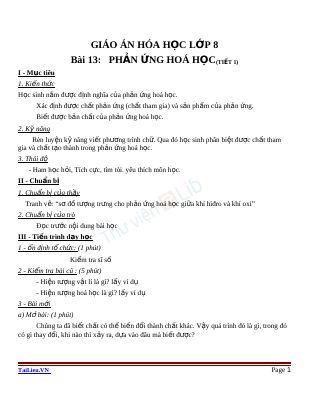 Phản ứng hóa học