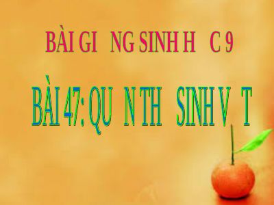 Quần thể sinh vật