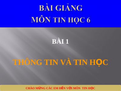 Thông tin và tin học