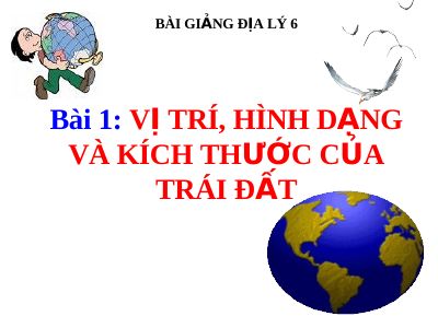Bộ bài giảng HK1 Địa lý 6 - GVNguyễn TBình