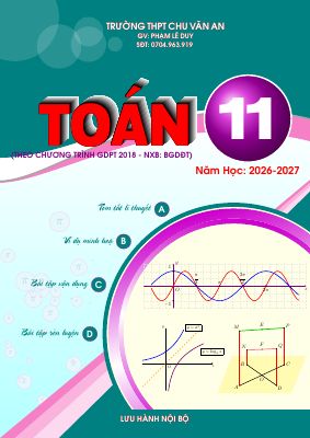 Các dạng bài tập môn Toán 11 sách KNTTVCS - Phạm Lê Duy