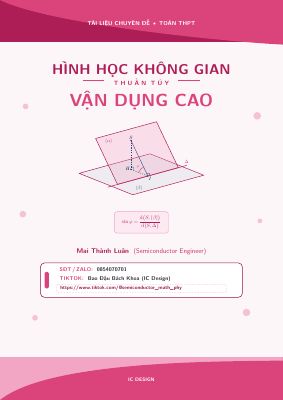Chuyên đề hình học không gian thuần túy vận dụng cao - Mai Thành Luân