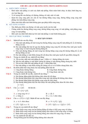 Tài liệu quan hệ song song trong không gian