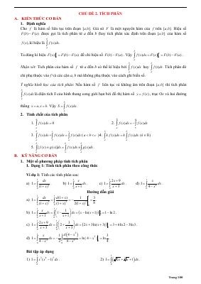 Tài liệu tích phân