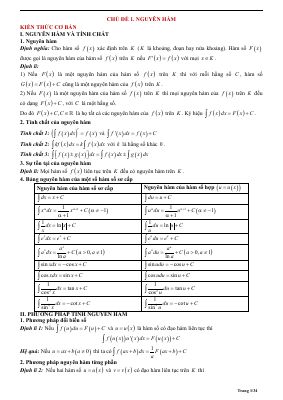 tài liệu nguyên hàm