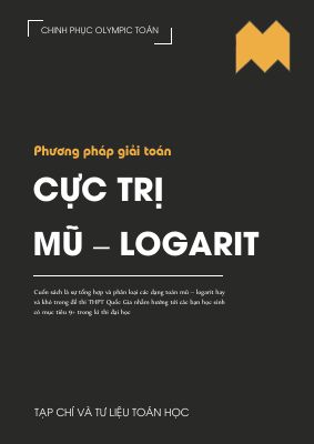 Phương pháp giải toán cực trị mũ logarit môn Toán lớp 12 chi tiết