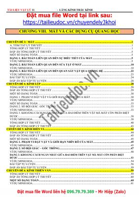 Ebook lăng kính thấu kính môn vật lí lớp 11