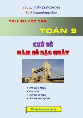 Tài liệu học tập Toán 9 chủ đề hàm số bậc nhất  Trần Quốc Nghĩa