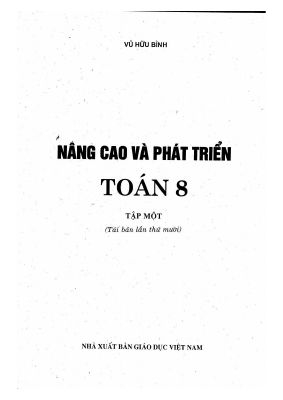 Nâng cao và phát triển Toán 8  Vũ Hữu Bình (Tập 1)