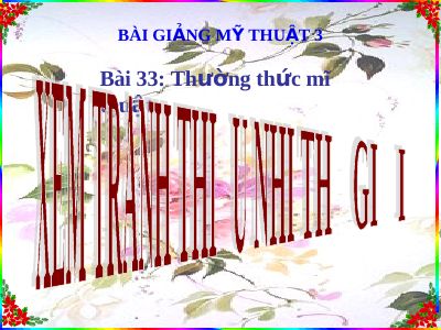 Thường thức Mĩ thuật Xem tranh thiếu nhi Thế giới
