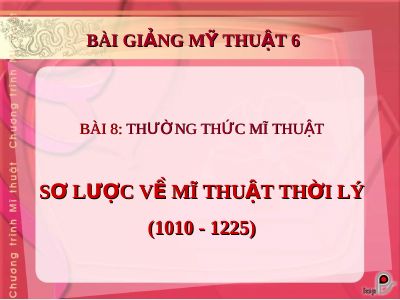 Sơ lược về mỹ thuật thời lý