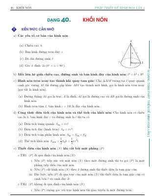 Bài tập khối nón