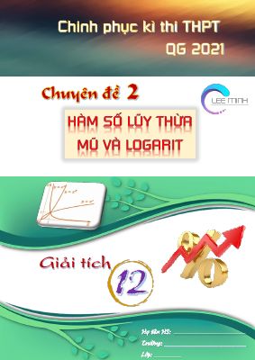 Dạng bài tập Hàm số luỹ thừa hàm số mũ và hàm số logarit Đại số lớp 12 có đáp án