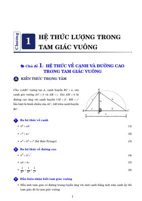 Phân dạng và bài tập Hình học 9