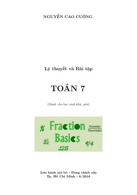Lý thuyết và bài tập Toán 7  Nguyễn Cao Cường