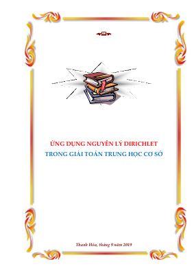 Ứng dụng của nguyên lý Dirichlet trong giải toán THCS