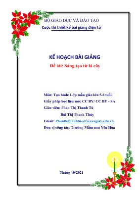 Sáng tạo từ lá cây