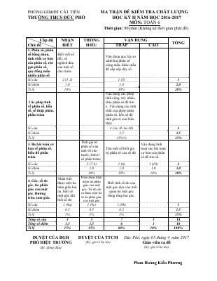Đề thi học kì 2 Toán 6 năm 2016 2017 THCS Đức Phổ Lâm Đồng