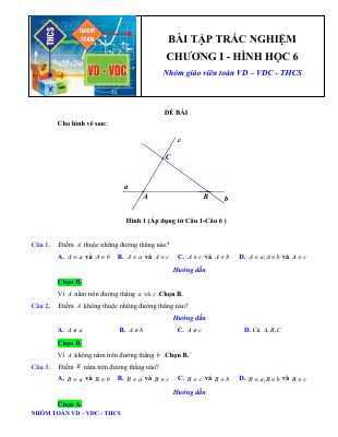 Bài tập trắc nghiệm Hình học 6 chương 1 có đáp án và lời giải