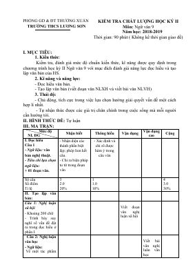 Đề thi học kỳ 2 môn Văn lớp 9 có đáp án chi tiết