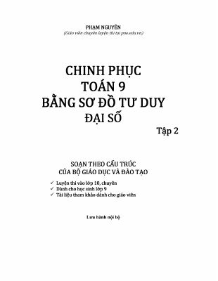 Chinh phục Toán 9 bằng sơ đồ tư duy  Phạm Nguyên (Đại số  Tập 2)